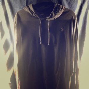 Polo hooded long sleeve shirt